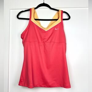 Nike Dry Fit Coral Orange Activewear Tank Size Large